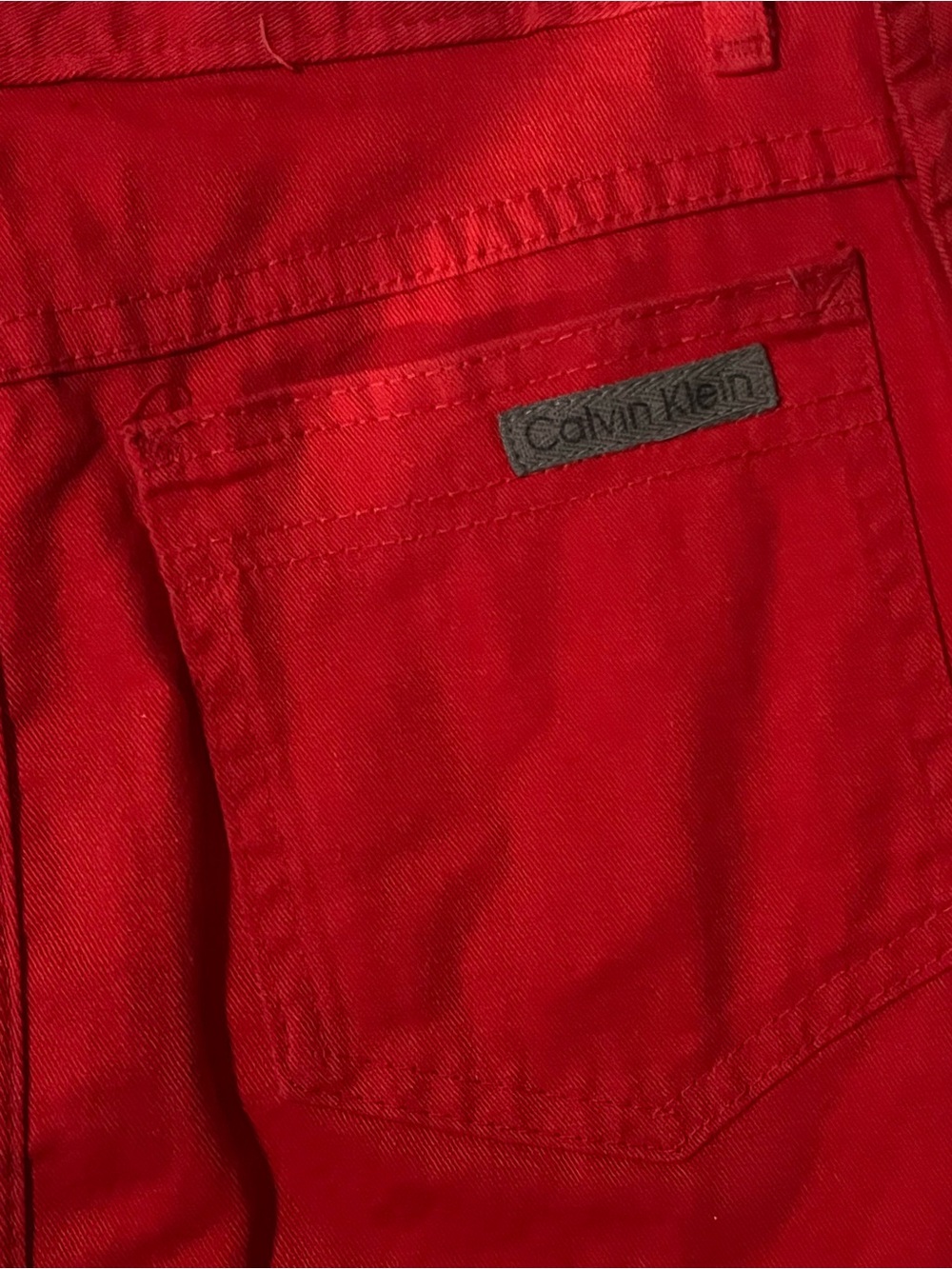 Calvin Klein Vibrant Red Pocket Skirt